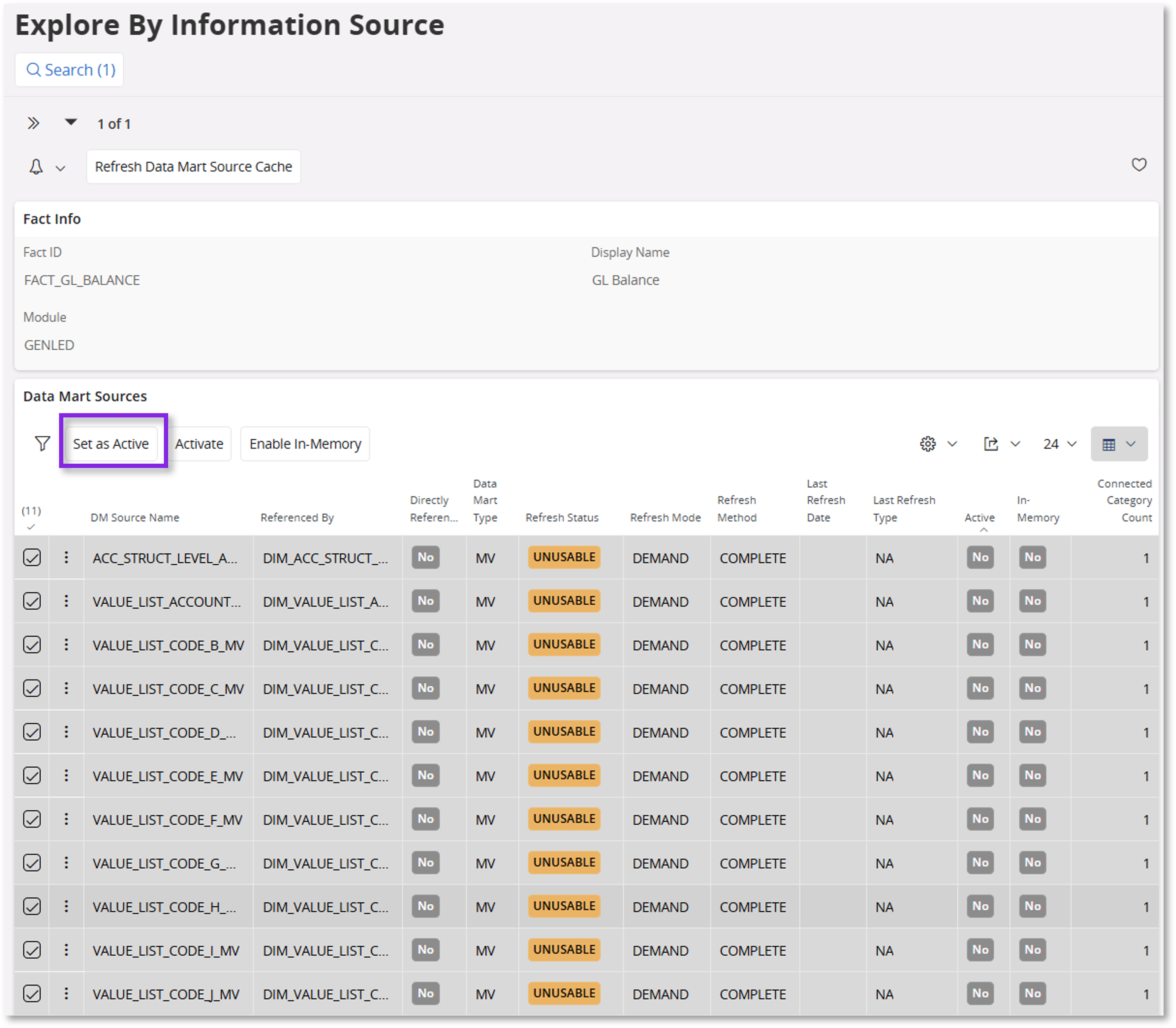 Data Mart Refresh Recommendations - Technical Documentation For IFS Cloud