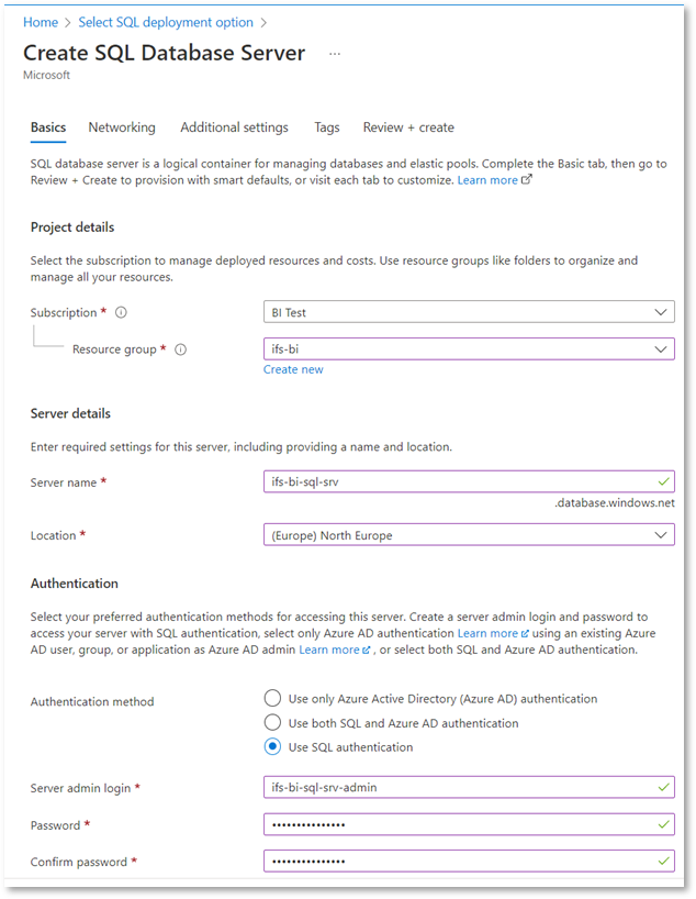 BI Infrastructure setup in Azure for Self Hosted BI (Scenario 2 ...