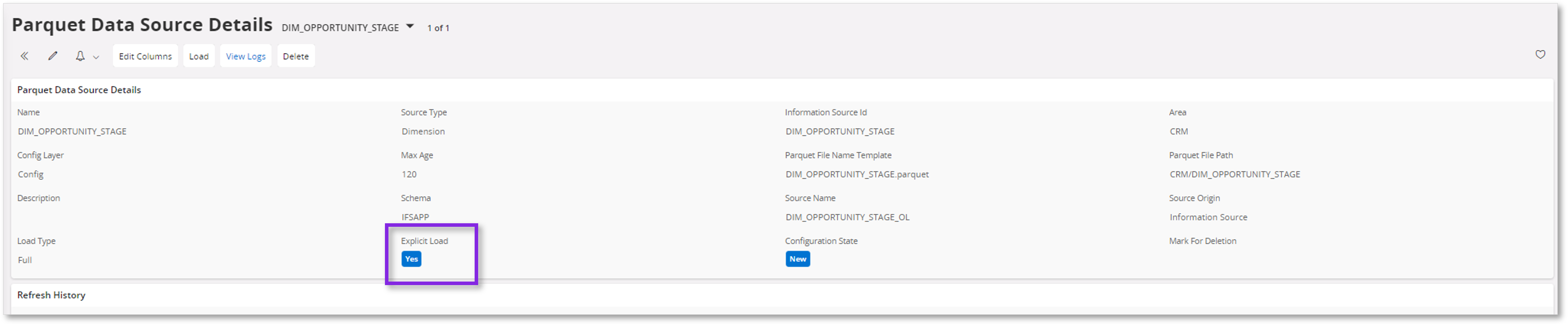 Load Parquet Data Source - Technical Documentation For IFS Cloud