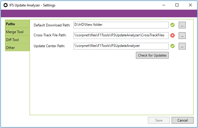 Tool Settings - Technical Documentation For IFS Cloud