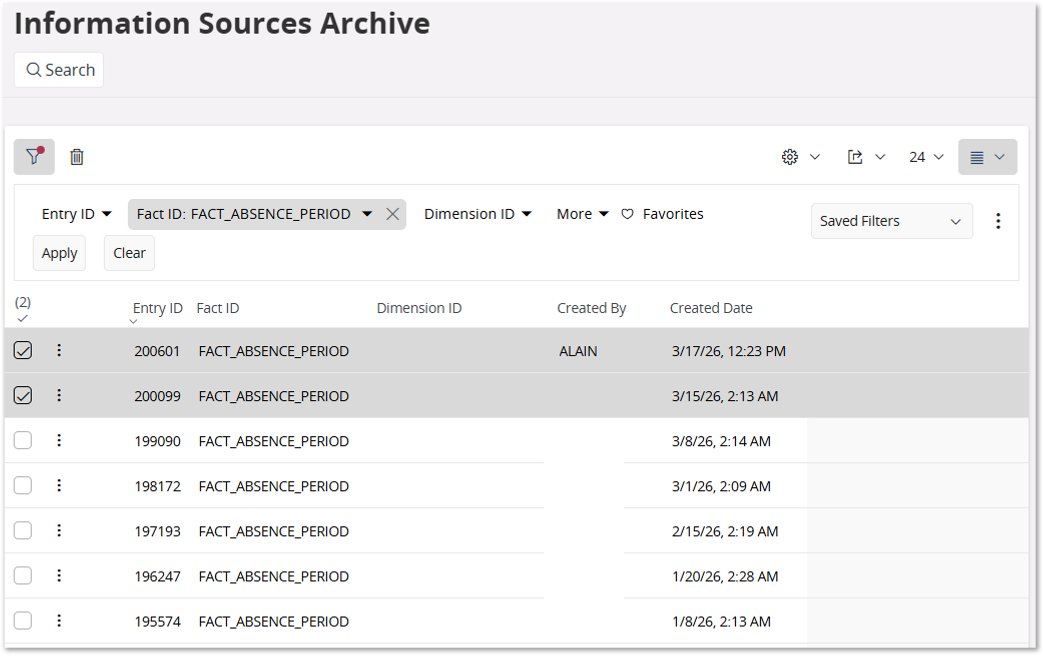Archive Information Source Metadata - Technical Documentation For IFS Cloud