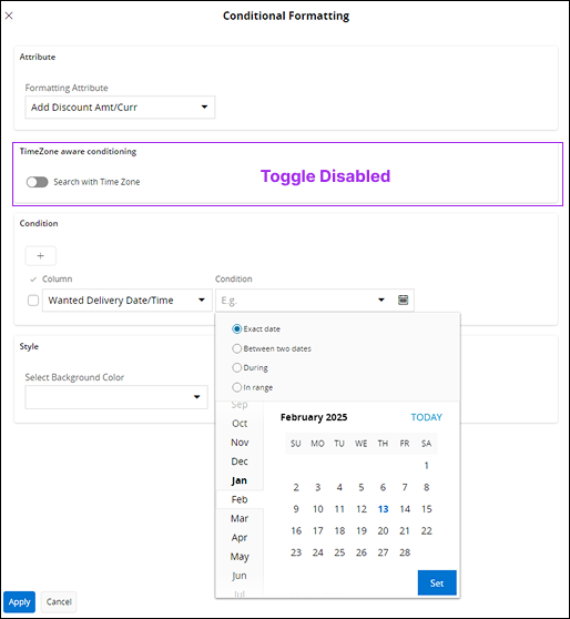 Conditional Formatting - Technical Documentation For IFS Cloud