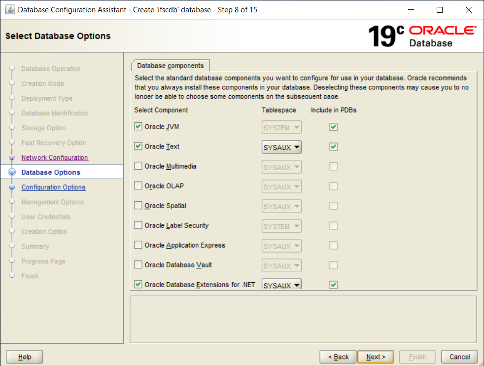 030 create oracle19c database - Technical Documentation For IFS Cloud
