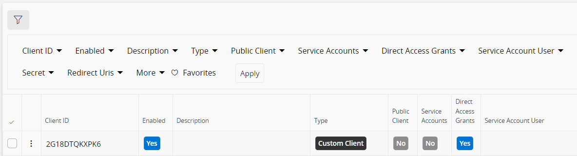 Filtering Clients - Technical Documentation For IFS Cloud