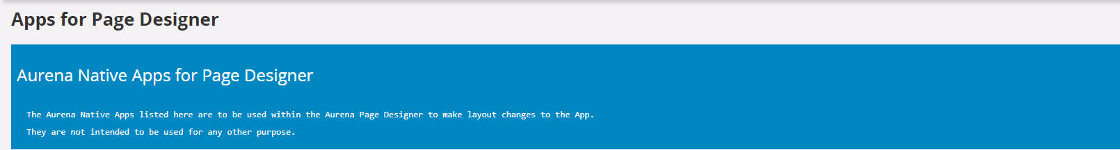 Apps for Page Designer - Technical Documentation For IFS Cloud