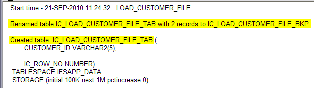 Create Table from File - Technical Documentation For IFS Cloud
