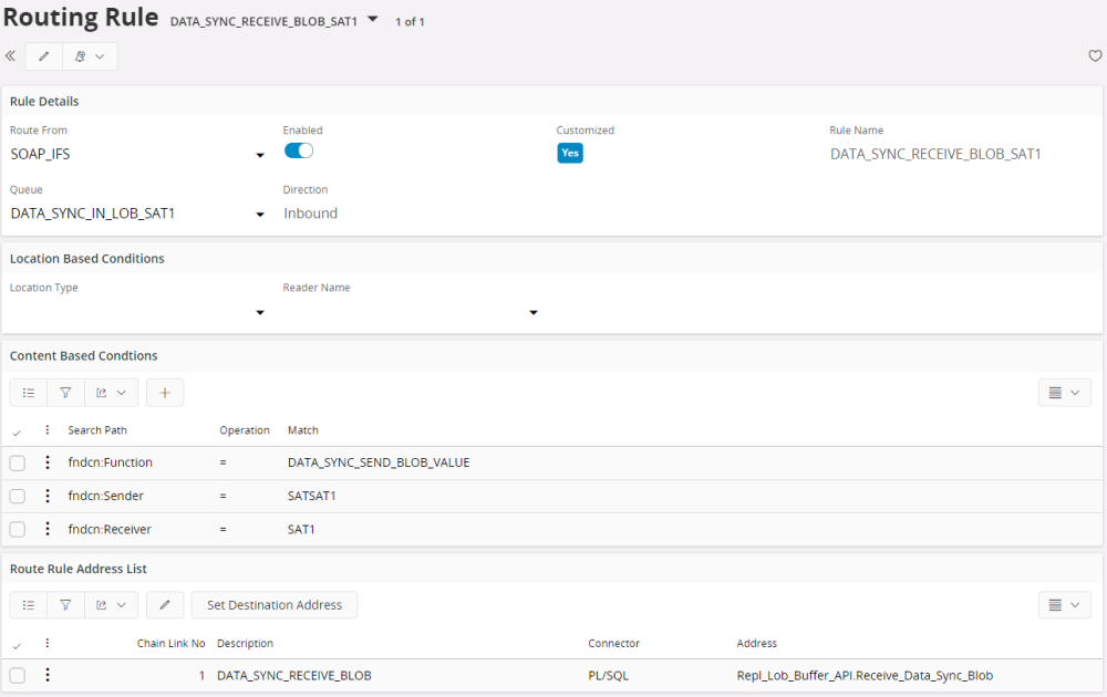 Data Sync Routing Configurations - Technical Documentation For IFS Cloud