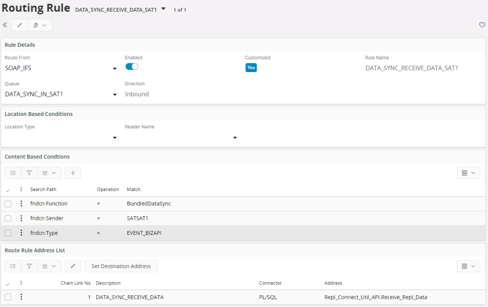 Data Sync Routing Configurations - Technical Documentation For IFS Cloud