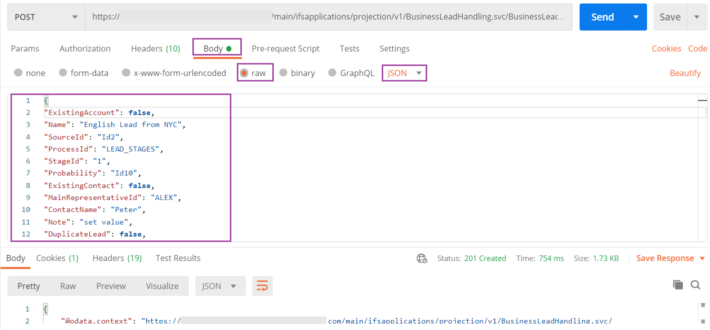 Create a Record - Technical Documentation For IFS Cloud