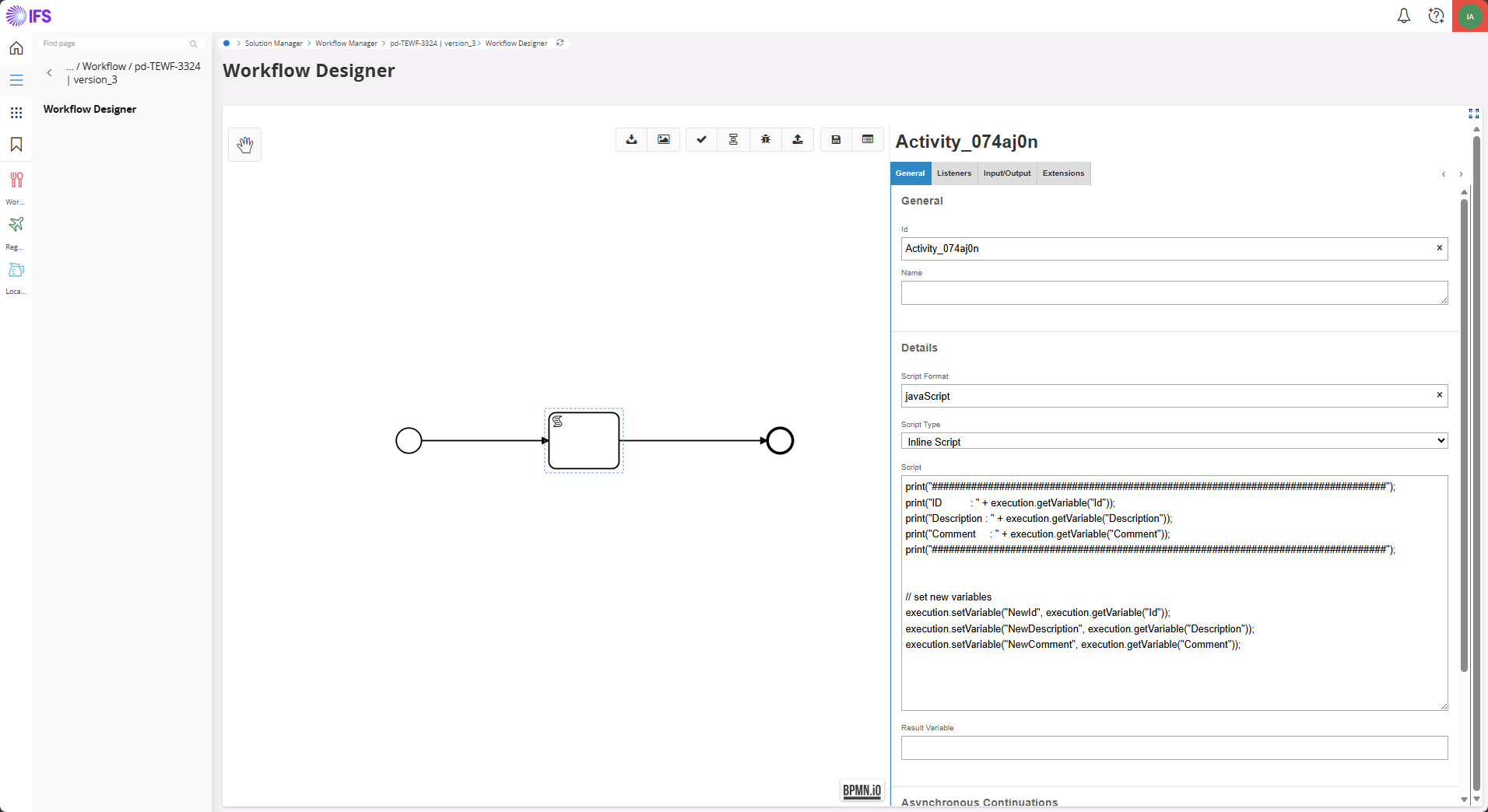 Sample workflow that prints workflow inputs and assigns them to variables