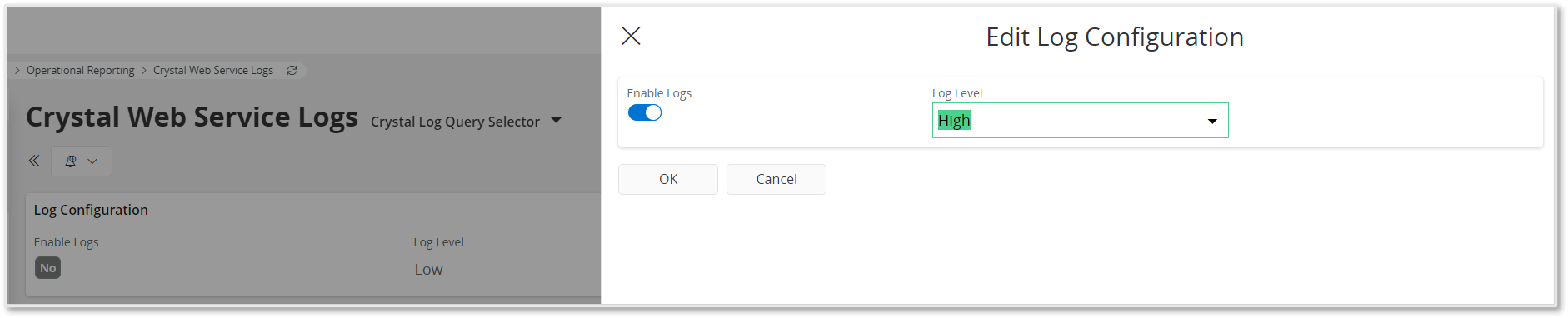 Crystal Web Service Logs - Technical Documentation For IFS Cloud