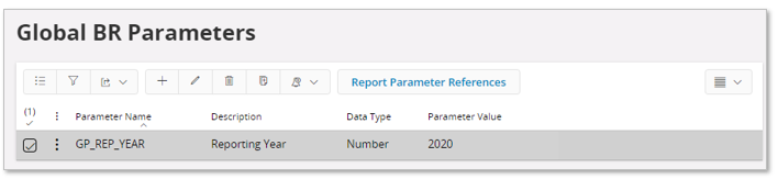 BR Report Parameters - Technical Documentation For IFS Cloud