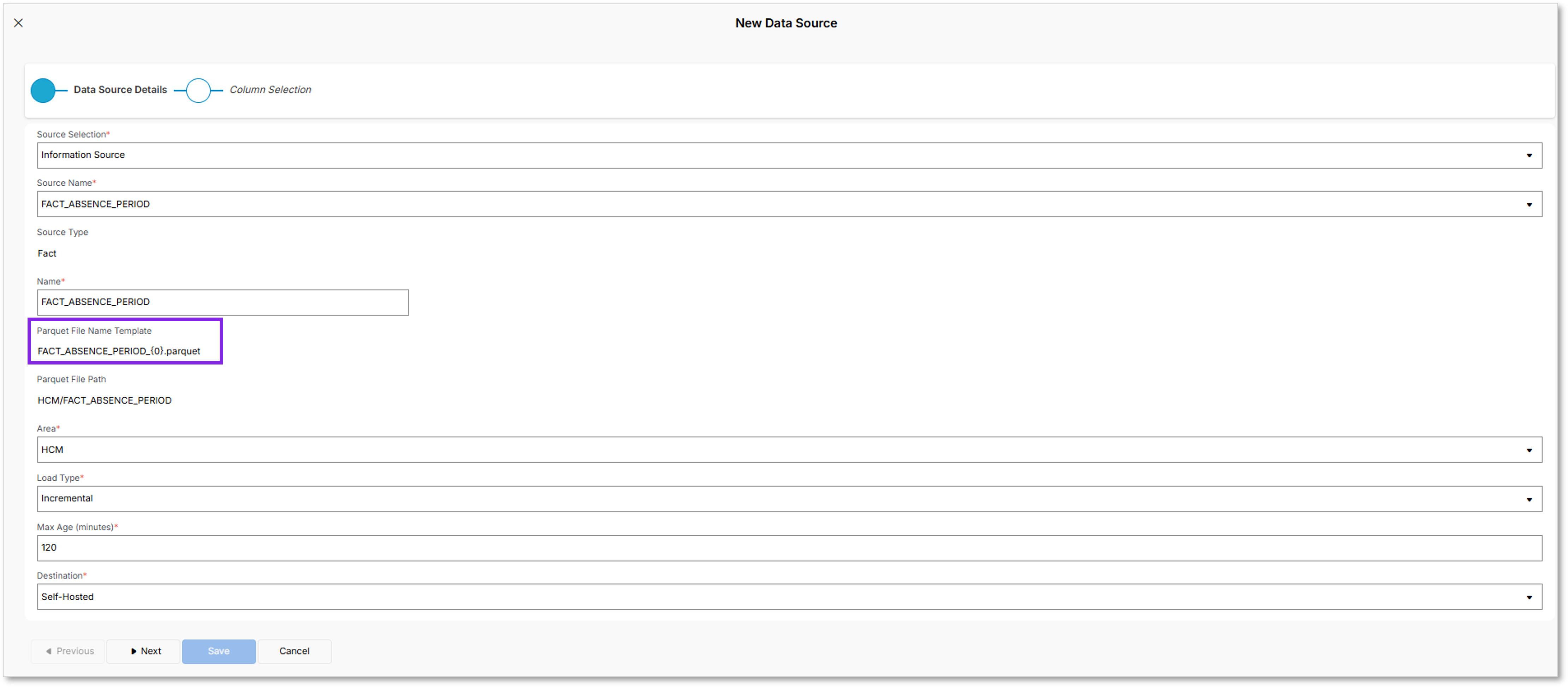 Create Parquet Data Sources - Technical Documentation For IFS Cloud