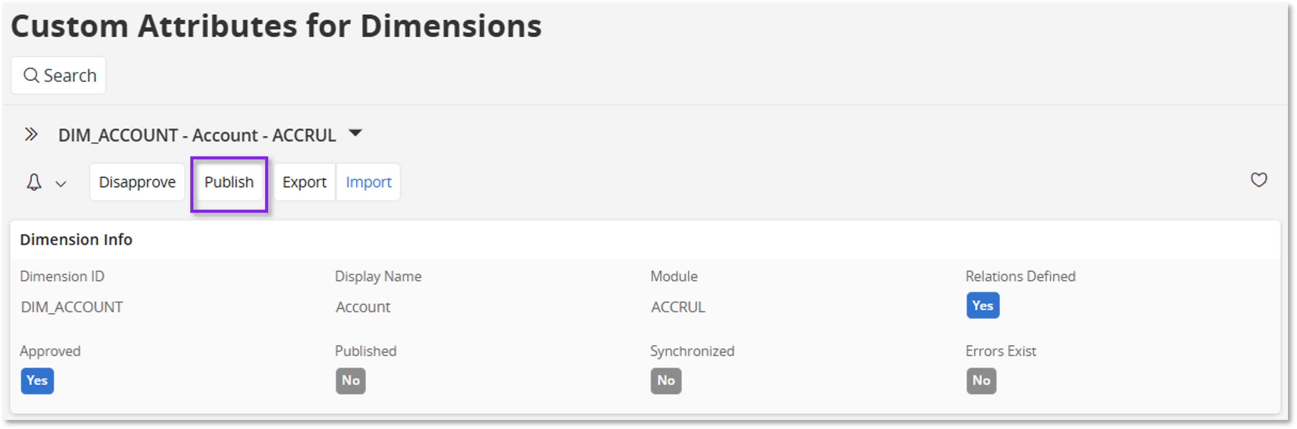 Custom Attributes for Dimensions - Technical Documentation For IFS Cloud