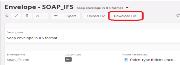 Customization of Envelopes - Technical Documentation For IFS Cloud