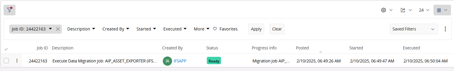 check background job status