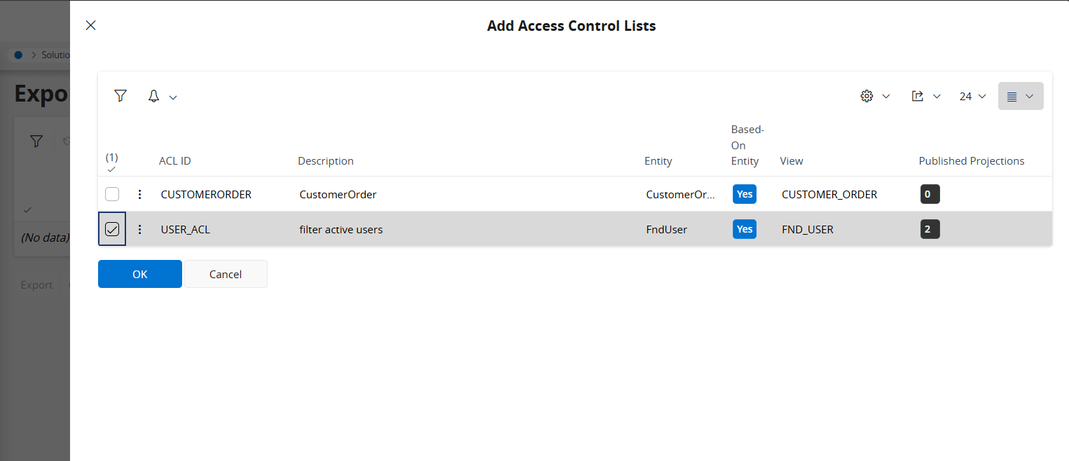 Exporting Access Control Lists - Technical Documentation For IFS Cloud