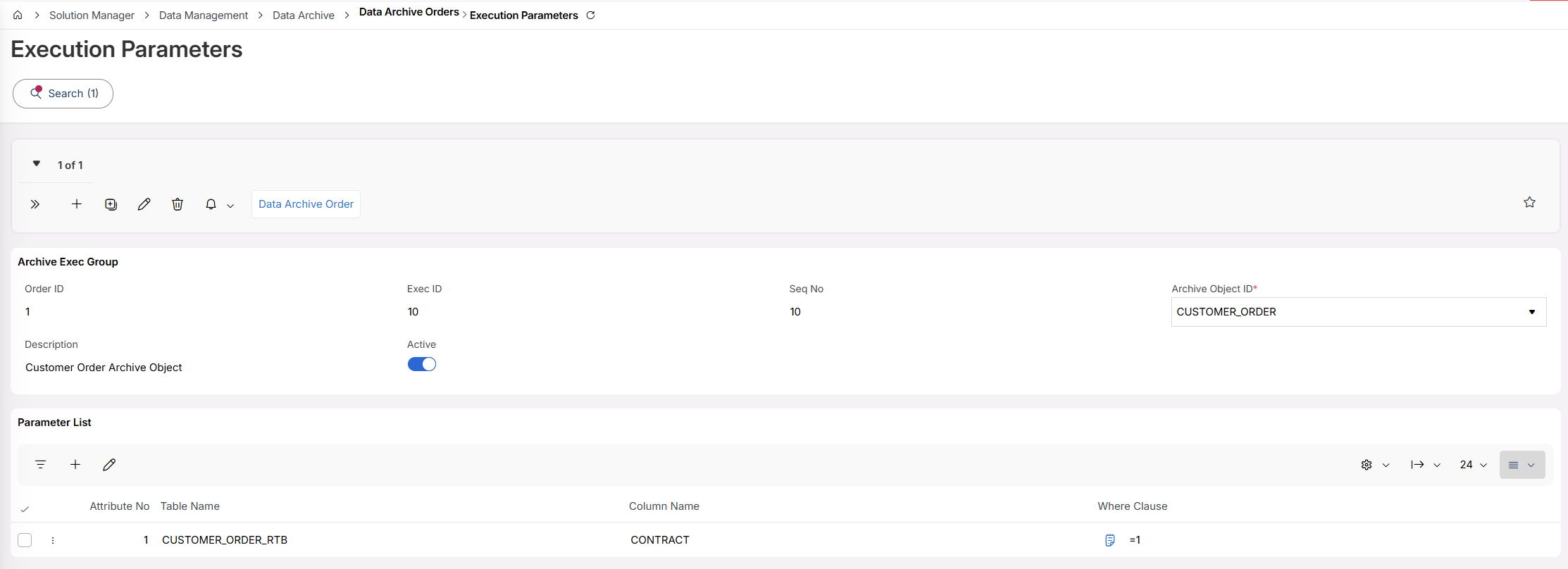 Data Archive Orders - Technical Documentation For IFS Cloud