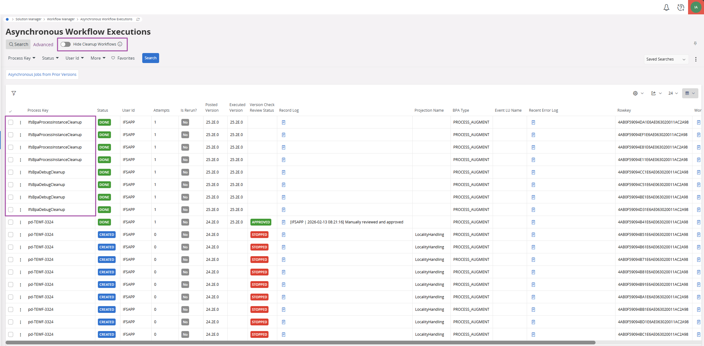 Asynchronous Workflow Executions - Technical Documentation For IFS Cloud