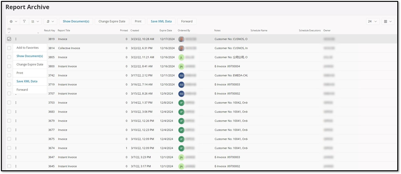 Report Archive Documents - Technical Documentation For IFS Cloud