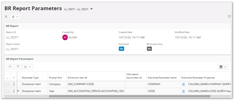 Blog Report Parameters BR Report Parameters - Technical Documentation For IFS Cloud