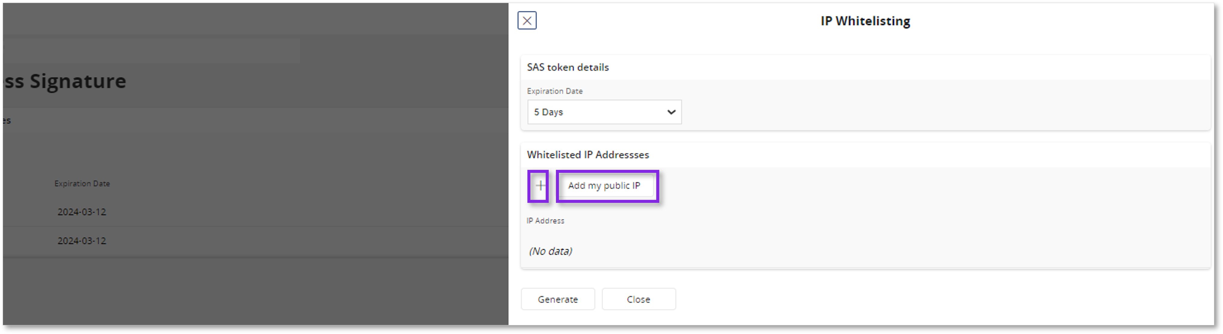 SAS Token Generation and IP Whitelisting - Technical Documentation For ...