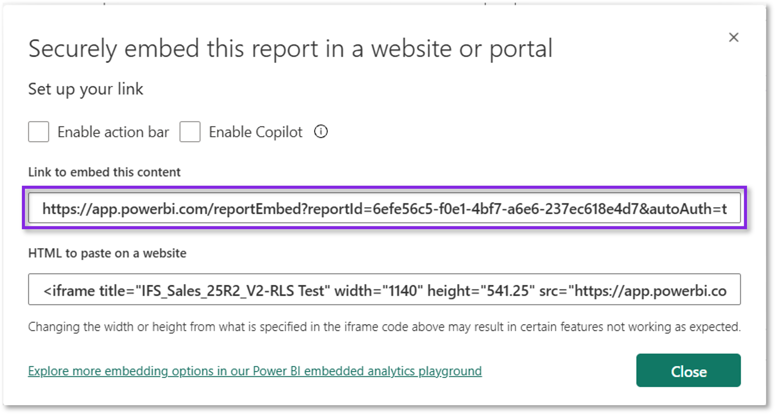 How to setup Power BI Integration - Technical Documentation For IFS Cloud