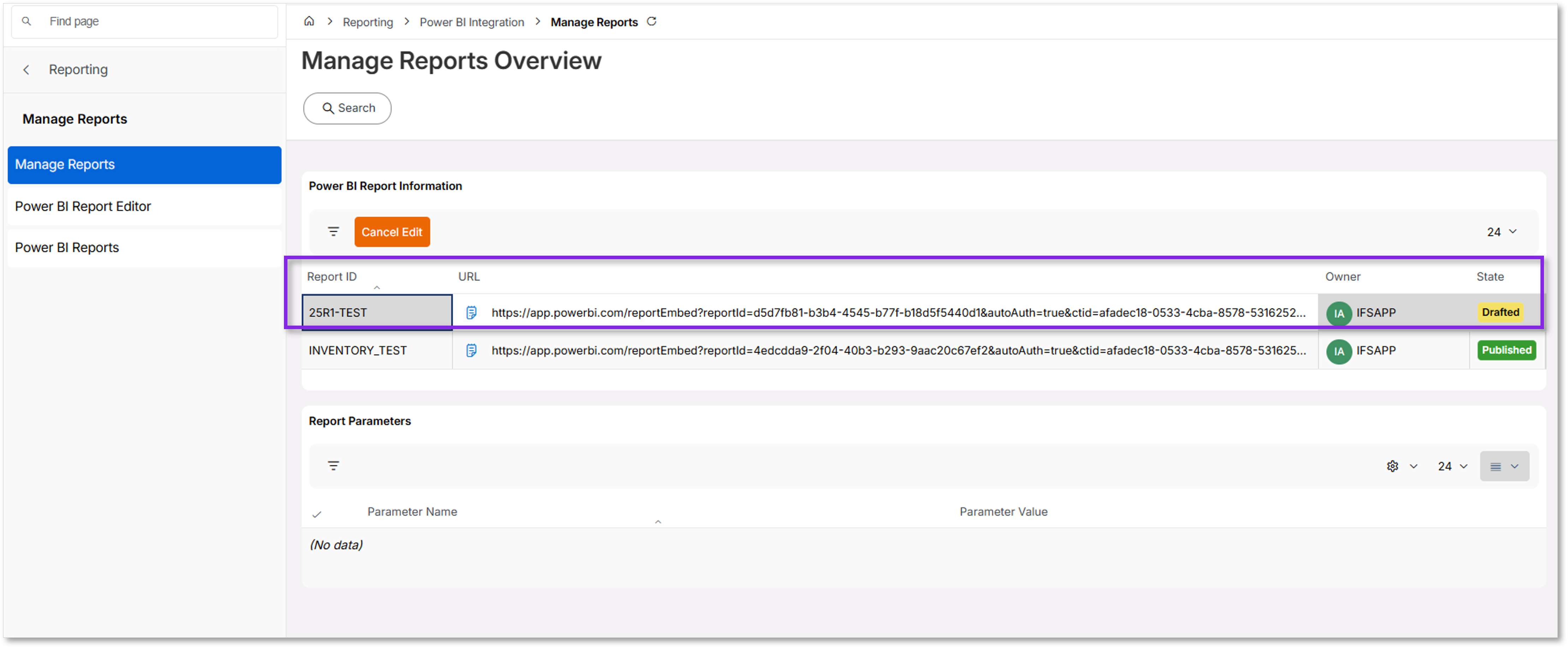 How to add Parameters to Filter Power BI Reports from IFS Cloud Web ...