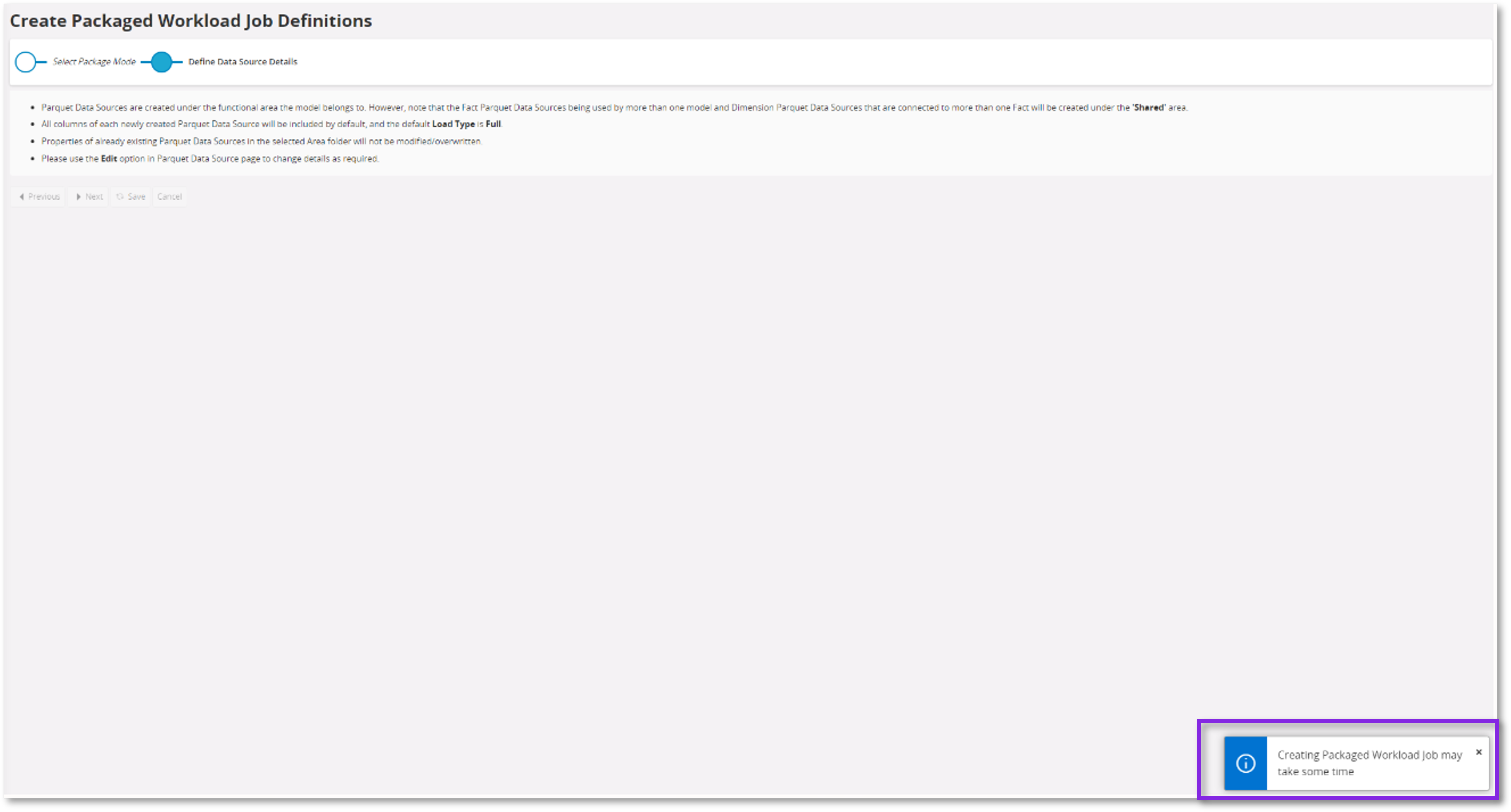 Create Packaged Workload Job Definitions - Technical Documentation For ...