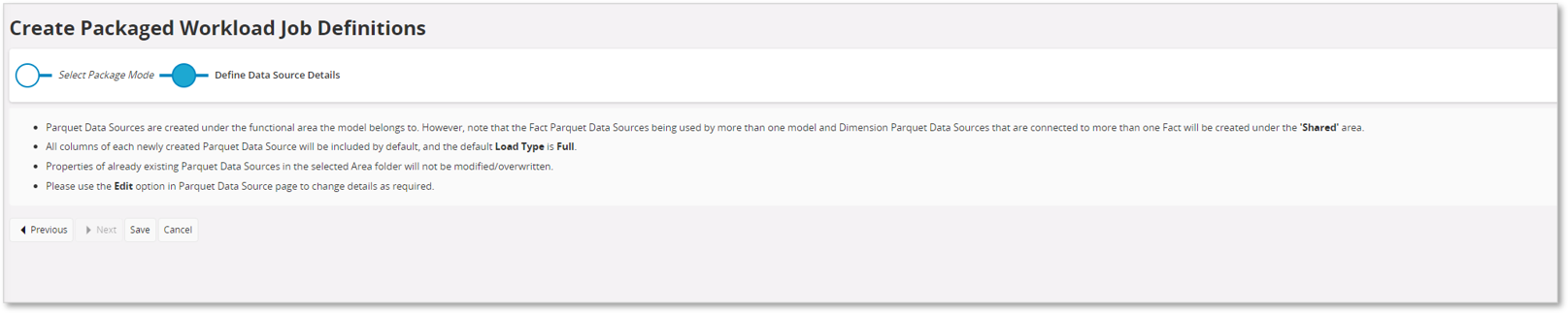 Packaged Workload Job Definitions - Technical Documentation For IFS Cloud