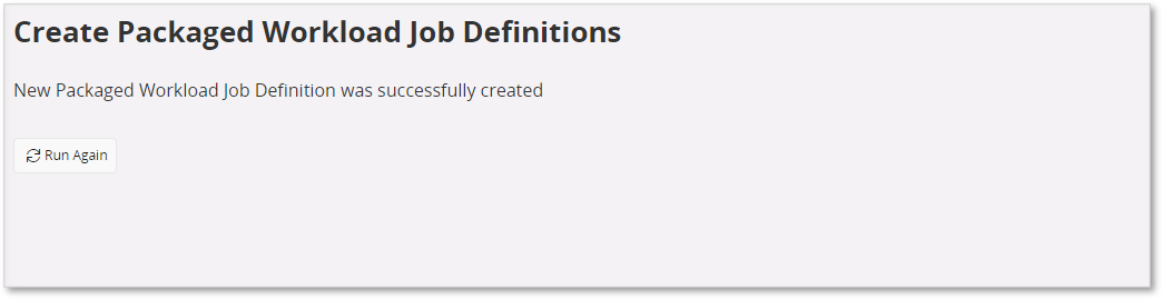 Packaged Workload Job Definitions - Technical Documentation For IFS Cloud