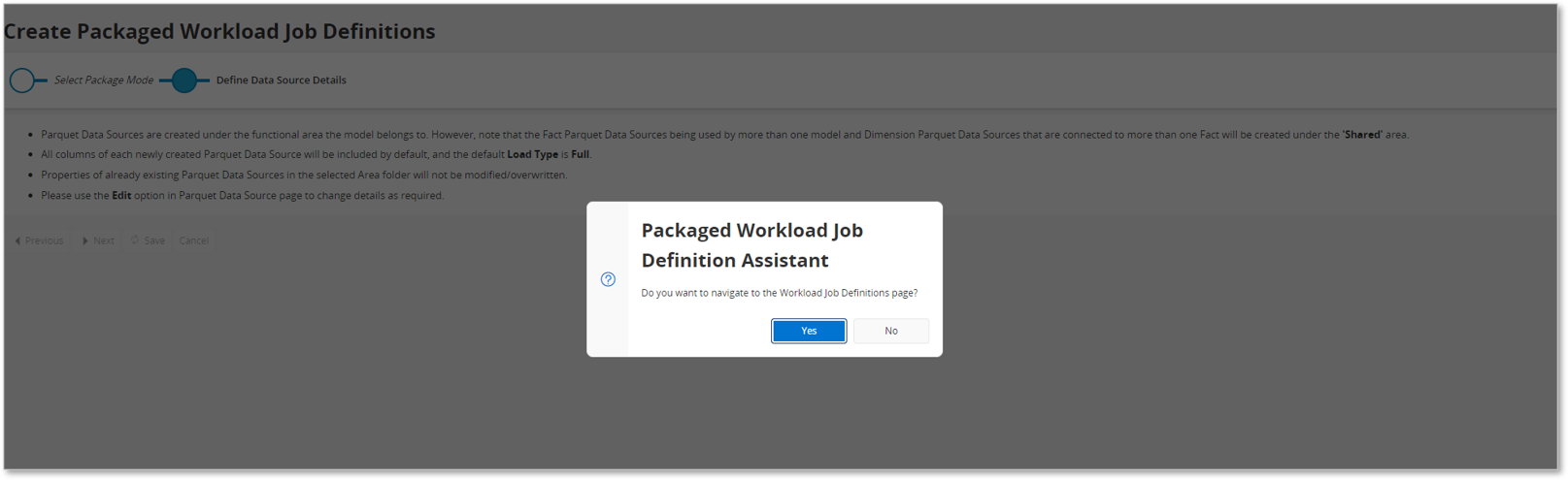 Packaged Workload Job Definitions - Technical Documentation For IFS Cloud