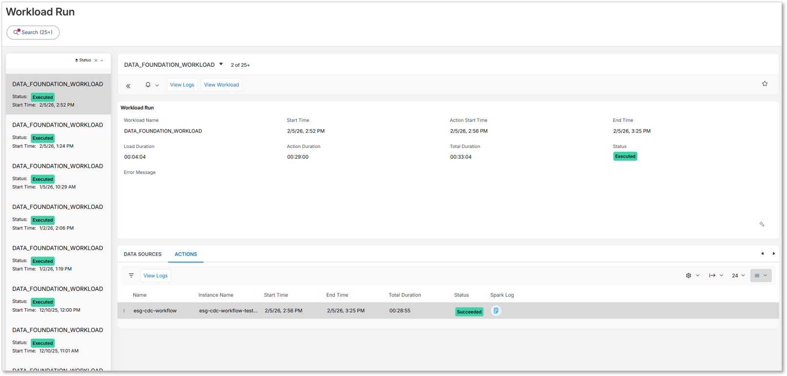 Workload Run - Technical Documentation For IFS Cloud