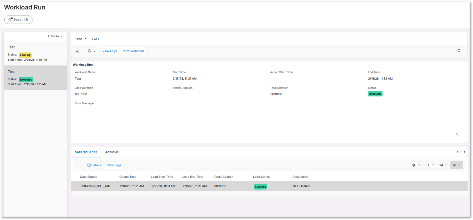 Workload Run - Technical Documentation For IFS Cloud