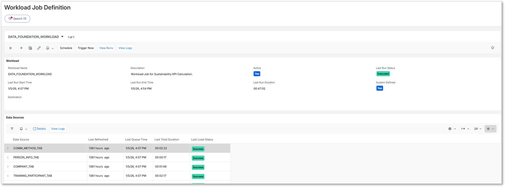 Workload Run - Technical Documentation For IFS Cloud
