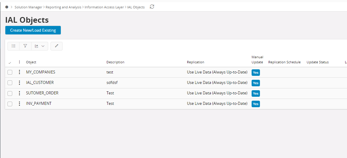 Create Information Access Layer Objects - Technical Documentation For ...