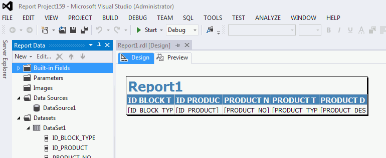 Example of Creating a Basic Report for BI Development Studio ...