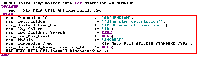 Dimension and Dimension Item - Technical Documentation For IFS Cloud