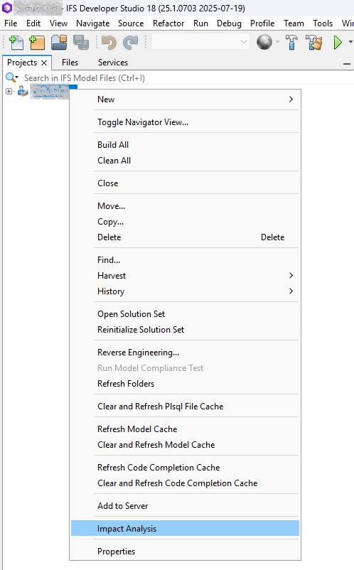 Import analysis report to DS tool rmb option