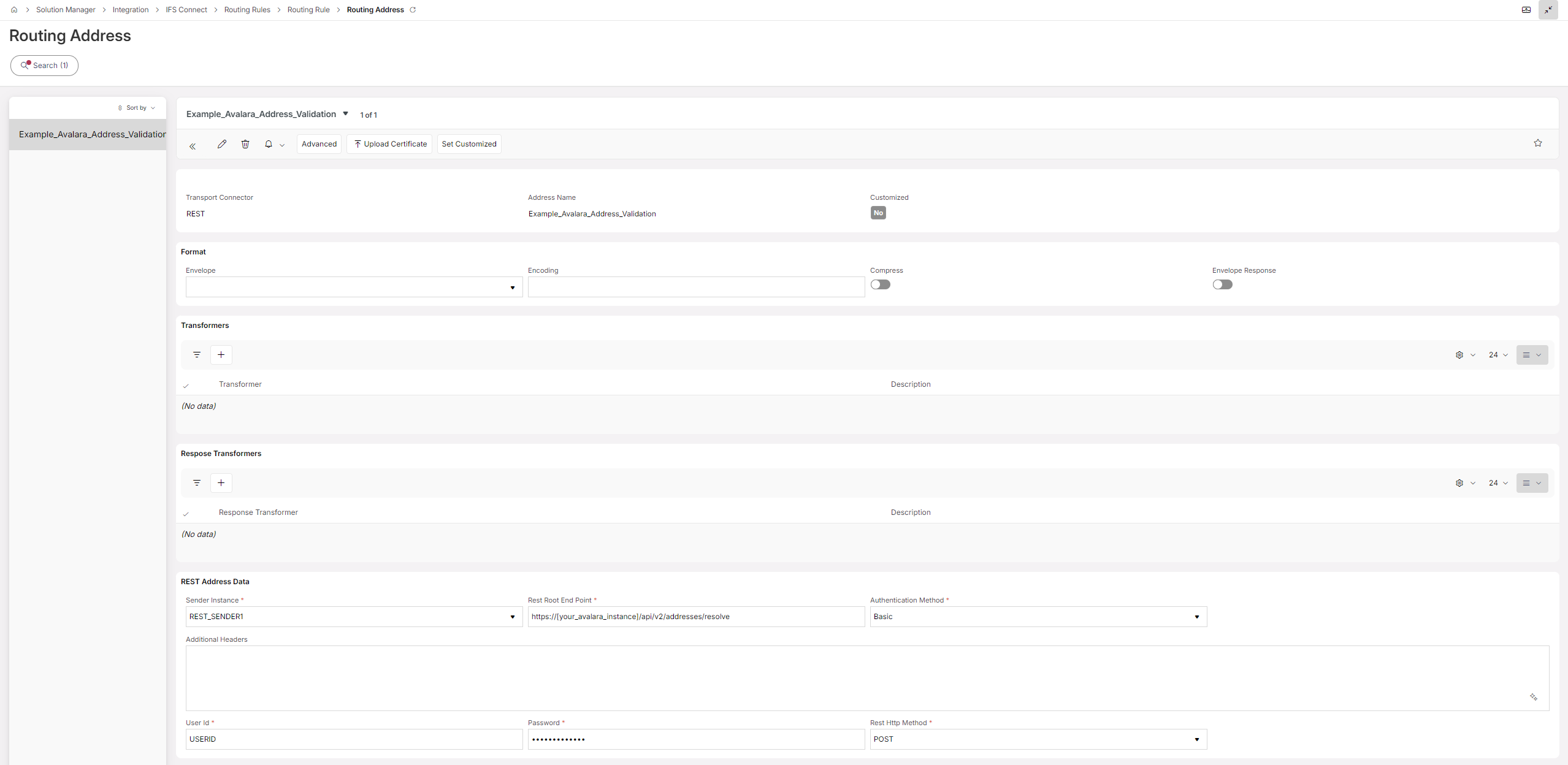 Avalara Sales Tax Installations - Technical Documentation For IFS Cloud
