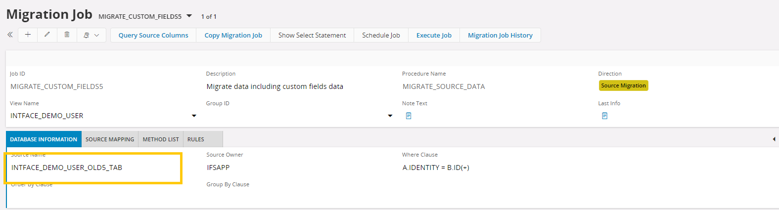 Migrate data into Custom Fields - Technical Documentation For IFS Cloud