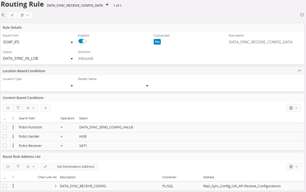 Data Sync Routing Configurations - Technical Documentation For IFS Cloud