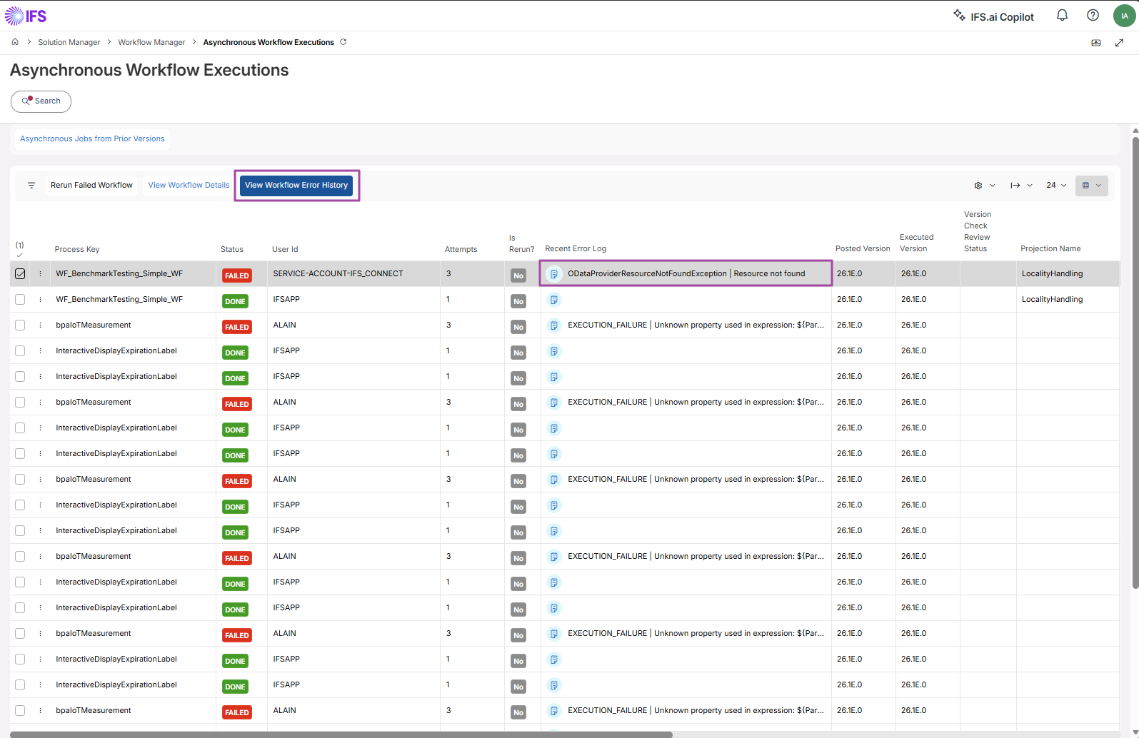 Asynchronous Workflow Executions - Technical Documentation For IFS Cloud
