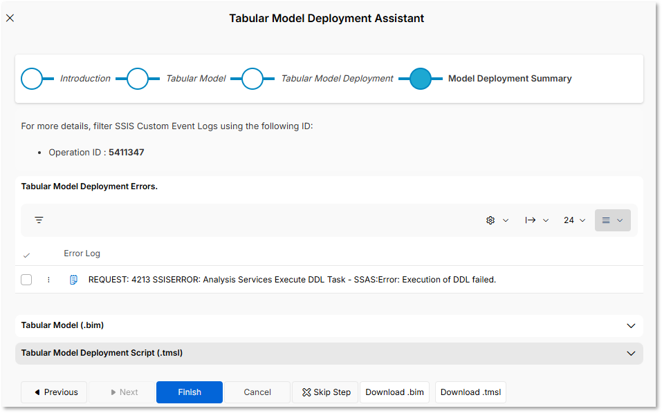 Analysis Models - Tabular :Logs - Technical Documentation For IFS Cloud