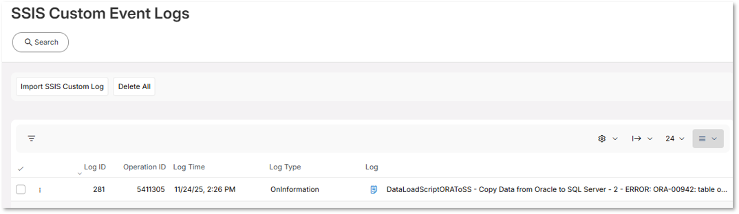 Analysis Models - Tabular :Logs - Technical Documentation For IFS Cloud