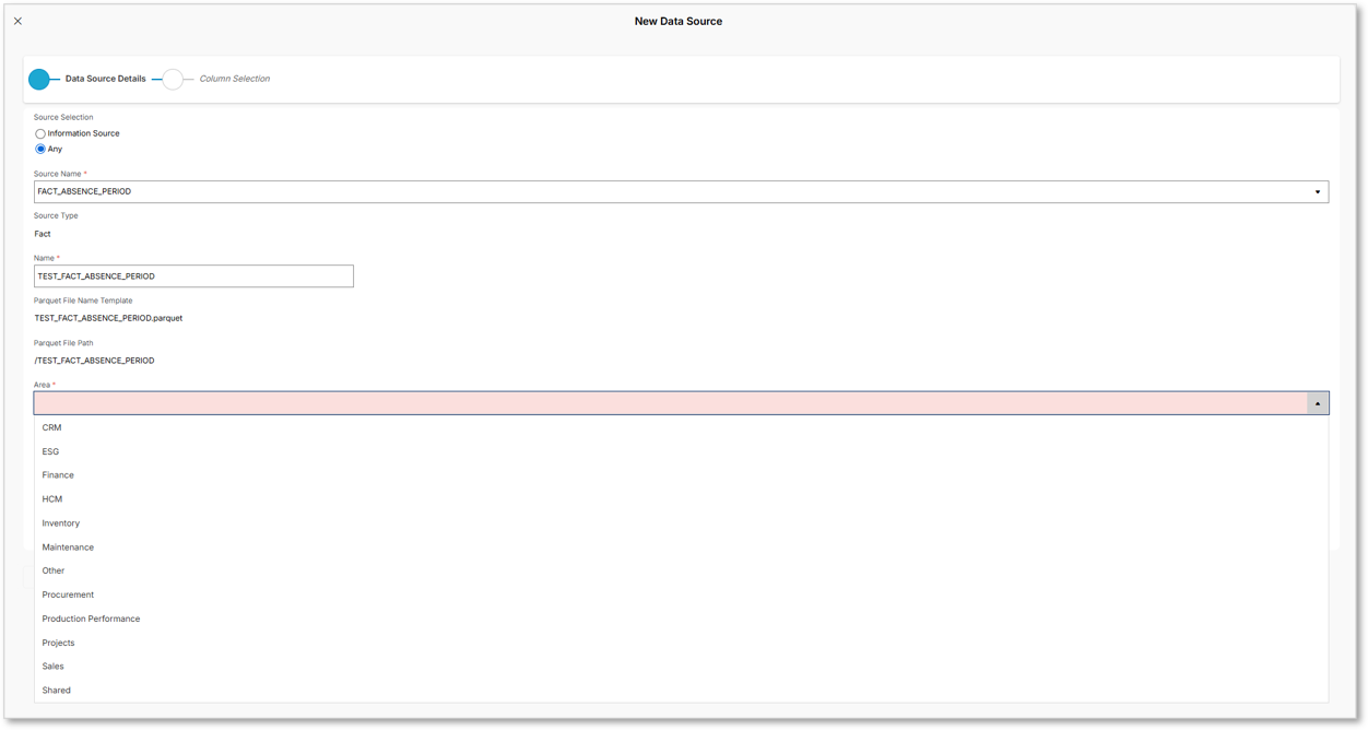 Create Parquet Data Sources - Technical Documentation For IFS Cloud