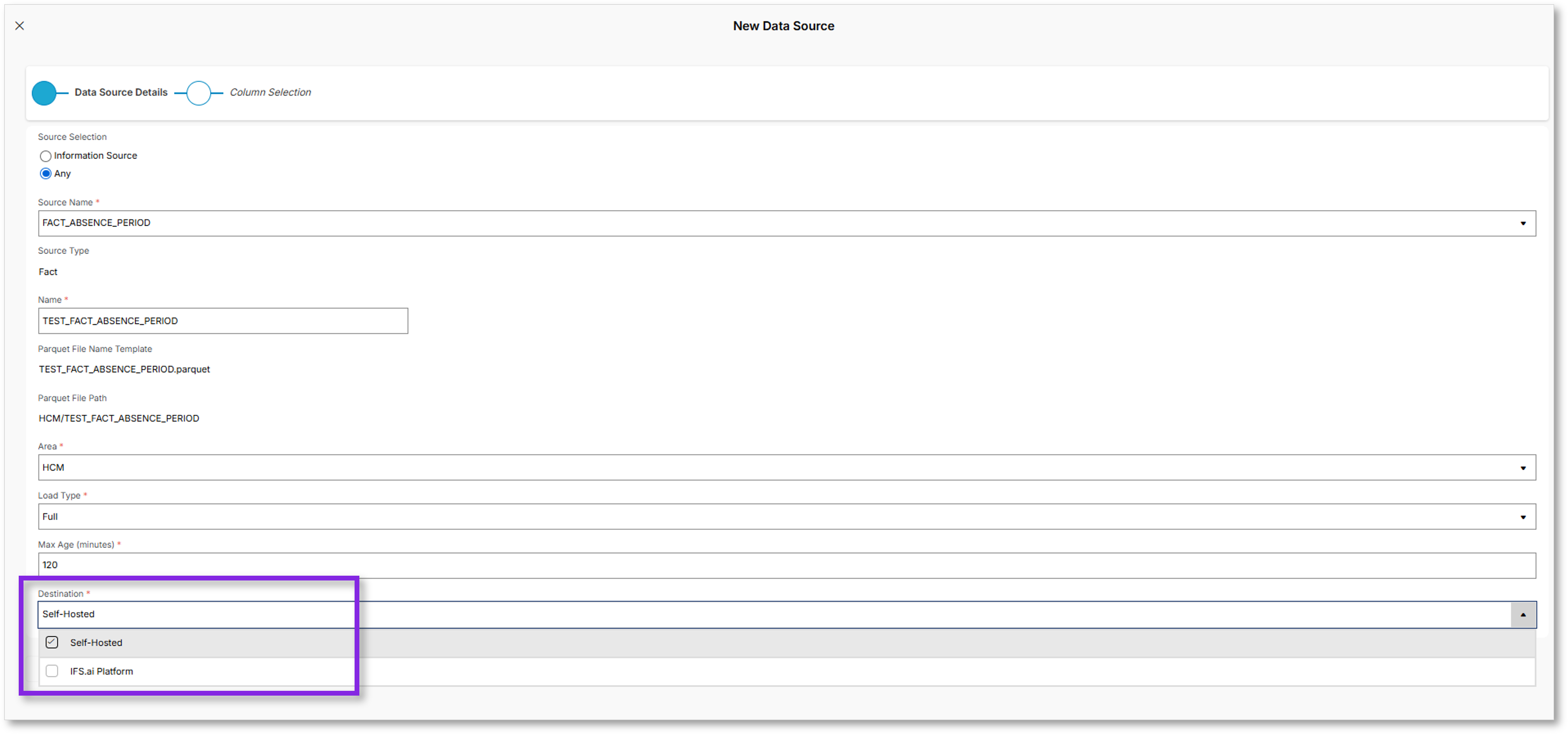 Create Parquet Data Sources - Technical Documentation For IFS Cloud