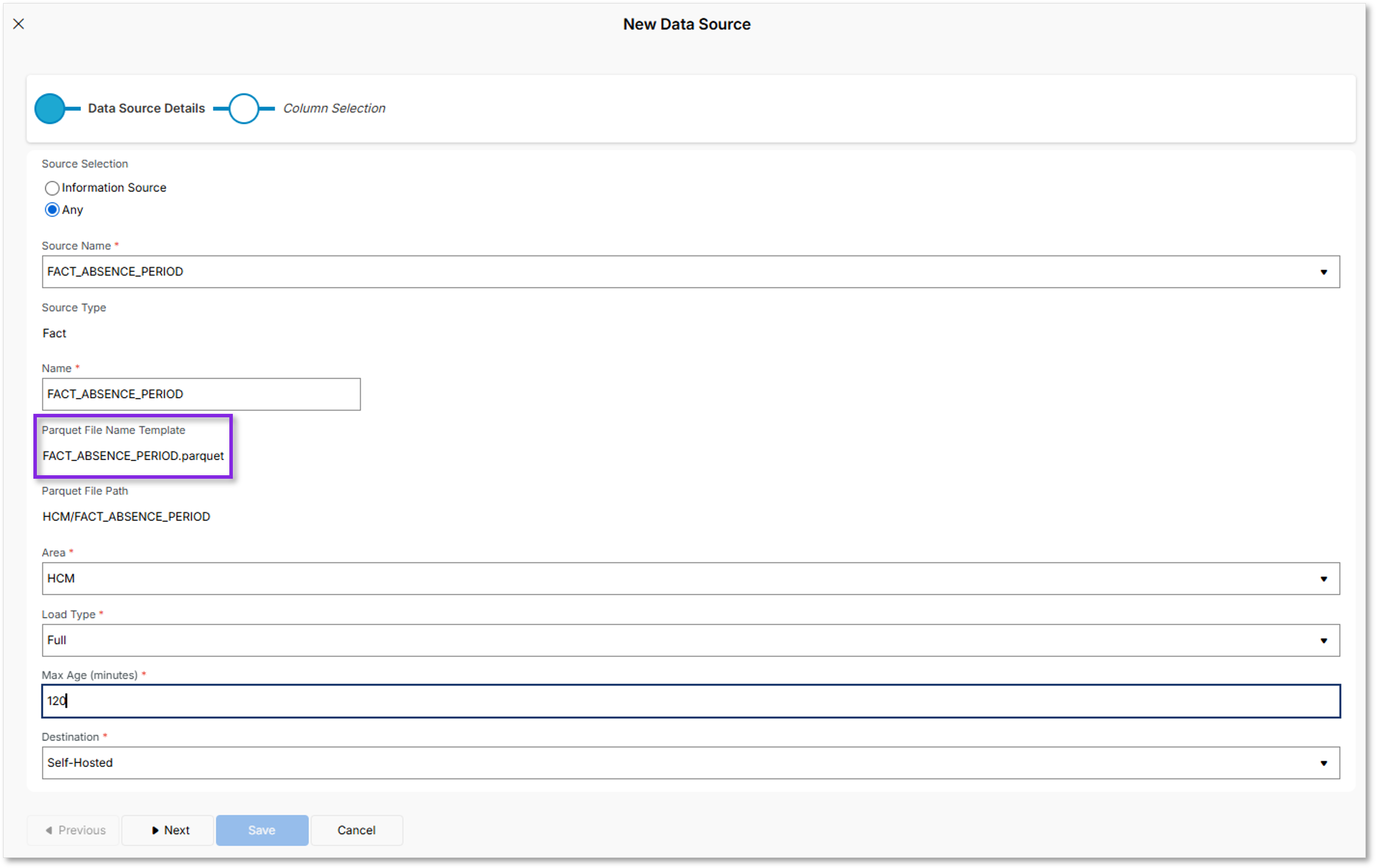 Create Parquet Data Sources - Technical Documentation For IFS Cloud