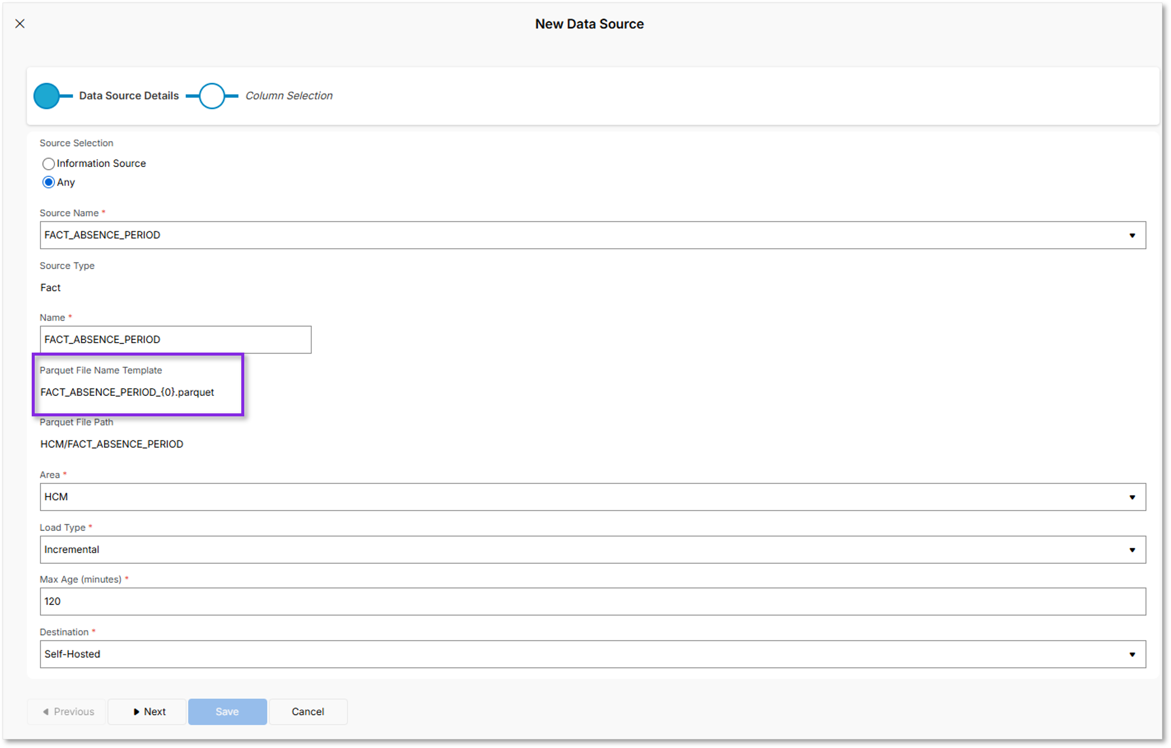 Create Parquet Data Sources - Technical Documentation For IFS Cloud