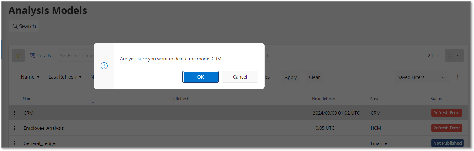 Deleting a Model - Technical Documentation For IFS Cloud